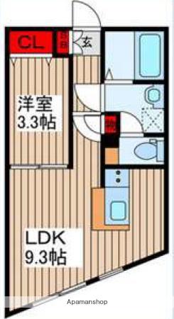 練馬区上石神井3丁目マンション(1LDK/4階)の間取り写真