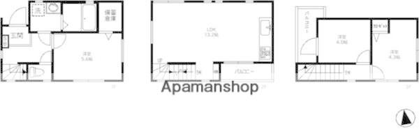 中央本線 西荻窪駅 徒歩11分 2階建 築1年(3LDK)の間取り写真