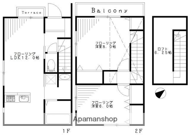 ＴＷＩＬＬ(2LDK)の間取り写真