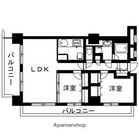 グランピラー高井戸(2LDK/12階)の間取り写真