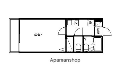 リヒト武蔵野(1K/1階)の間取り写真