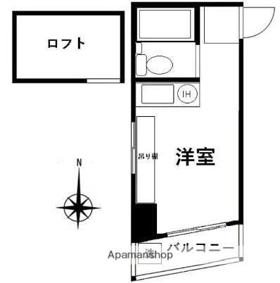 カーサ・ブランカ(ワンルーム/2階)の間取り写真