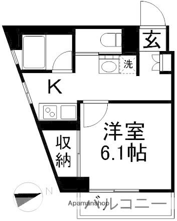 三和駒込(1K/1階)の間取り写真