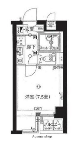プレール新宿落合 5階階 間取り