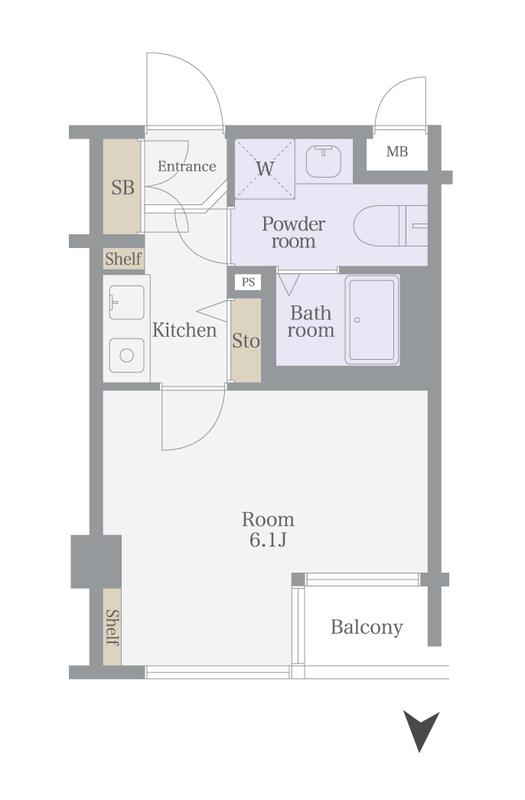 プレール新宿落合(1K/1階)の間取り写真