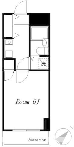 ライオンズマンション中野第5(1K/4階)の間取り写真