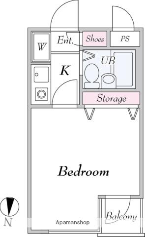エヴェナール西落合(ワンルーム/2階)の間取り写真