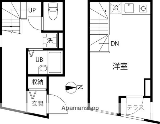 TSGARDEN下落合(ワンルーム/1階)の間取り写真