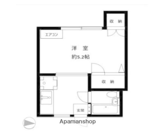 アステージTO(1K/1階)の間取り写真