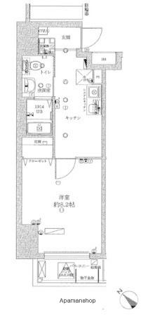 ライジングプレイス巣鴨(1K/10階)の間取り写真