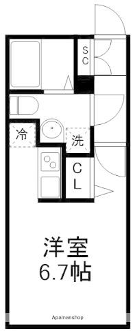 BRANCHE 中野富士見町(1K/3階)の間取り写真
