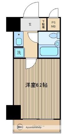 グラーリア初穂椎名町(1K/8階)の間取り写真