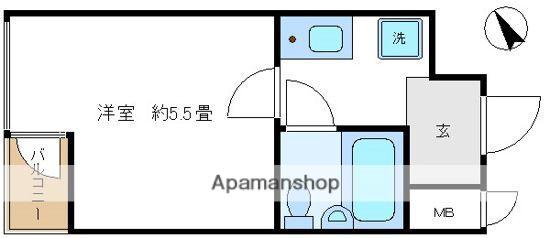日興パレス西荻窪PART2(1K/3階)の間取り写真
