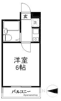 三和マンション3号館(1K/1階)の間取り写真