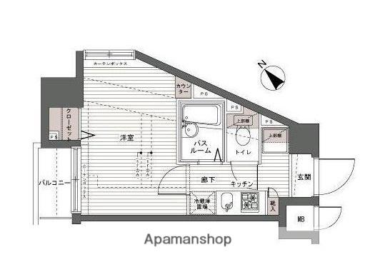 フェニックス新高円寺伍番館(1K/4階)の間取り写真