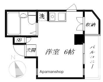 リベルテ新中野(ワンルーム/2階)の間取り写真