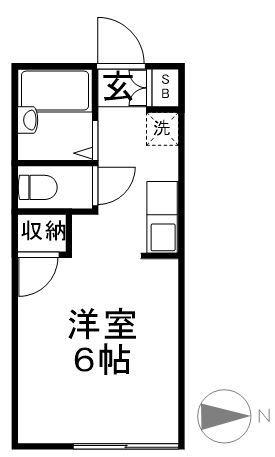 アネスタ新中野(ワンルーム/1階)の間取り写真