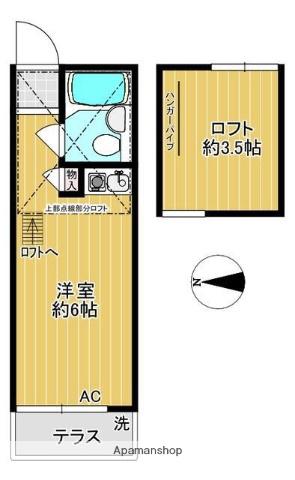 コーポヤマト星(ワンルーム/1階)の間取り写真