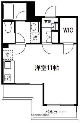 スカイパレス東中野B棟(ワンルーム/2階)の間取り写真