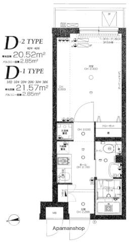 アマヴェル鷺ノ宮(1K/1階)の間取り写真