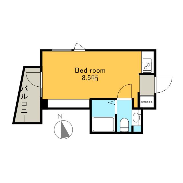 レジディア市谷薬王寺(ワンルーム/6階)の間取り写真