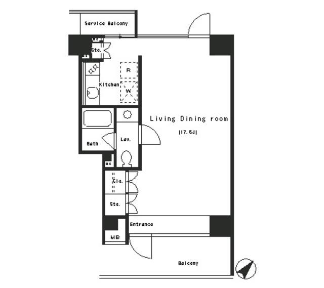 パークアクシス渋谷(ワンルーム/4階)の間取り写真