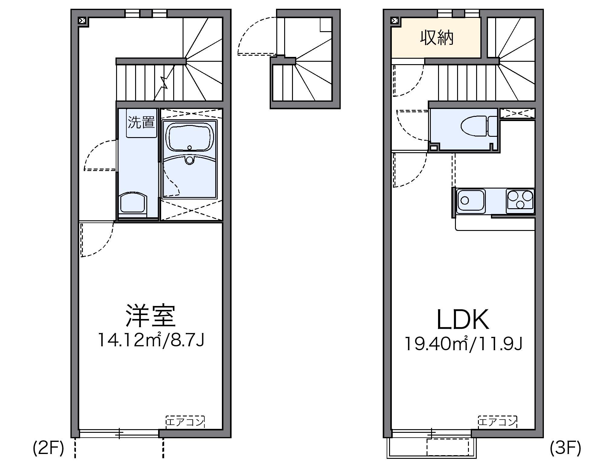 レオネクスト壽光Ⅲ(1LDK/2階)の間取り写真