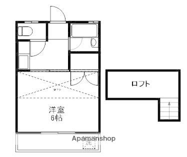 第2山崎ハイツ(1K/1階)の間取り写真