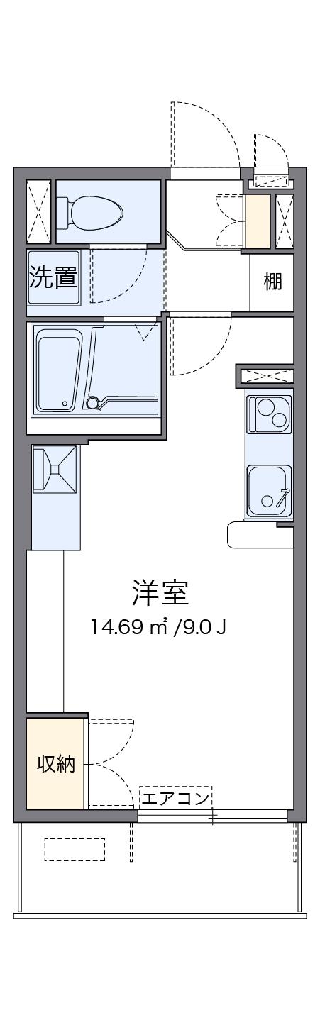 ミランダマリンカ(ワンルーム/2階)の間取り写真