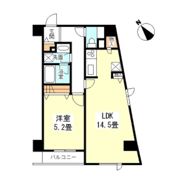 TKフラッツ渋谷(1LDK/10階)の間取り写真