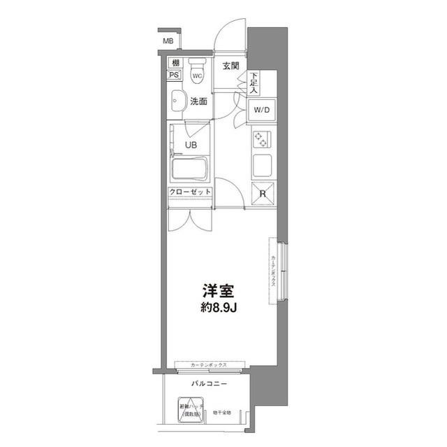 コンフォリア新宿御苑Ⅰ(1K/5階)の間取り写真