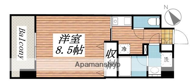 フォレスト茗荷谷(1K/2階)の間取り写真