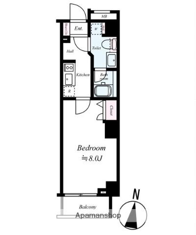 スパシエグランス練馬武蔵関(1K/5階)の間取り写真