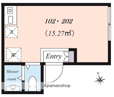 KELLYS COVE(ワンルーム/1階)の間取り写真