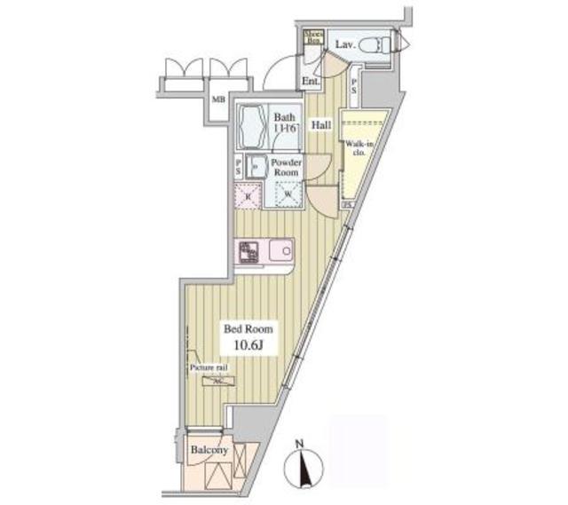 SK-ONE市ヶ谷(1K/9階)の間取り写真