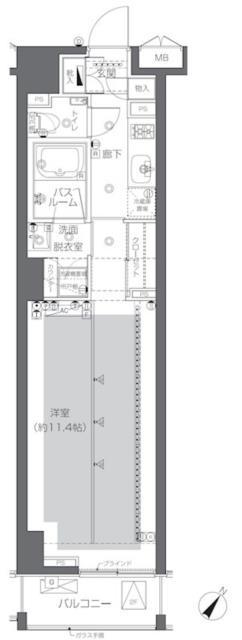 ZOOM渋谷神山町(1K/2階)の間取り写真