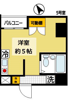 グランマーレ早稲田(ワンルーム/4階)の間取り写真