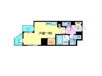 プレールドゥーク新宿御苑(ワンルーム/10階)の間取り写真