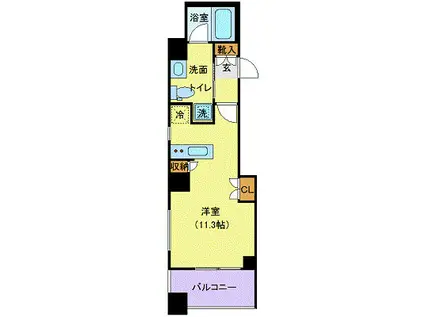 メゾンビスタ渋谷宇田川(ワンルーム/4階)の間取り写真