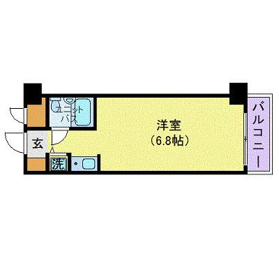 ルイシャトレ恵比寿(ワンルーム/5階)の間取り写真