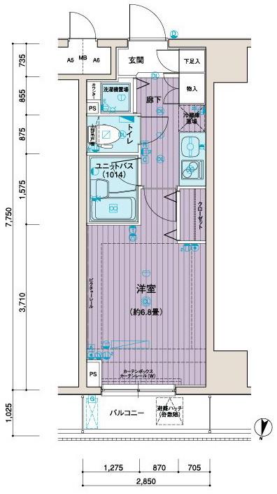 メインステージ中村橋(1K/9階)の間取り写真