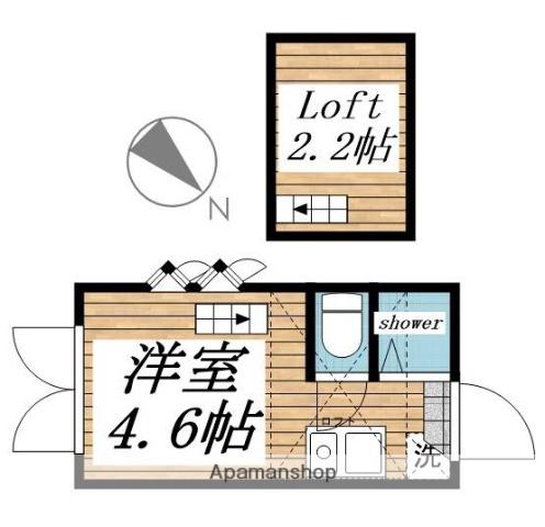 フェリスアストル(ワンルーム/1階)の間取り写真