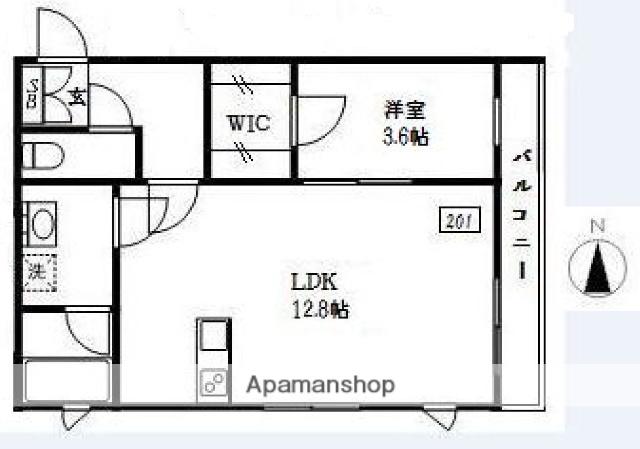 ADD ROSES(1LDK/2階)の間取り写真