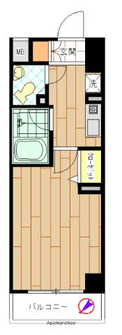 アリーチェ高田馬場(1K/3階)の間取り写真