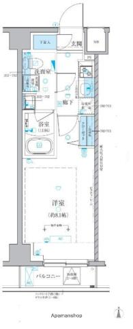 ベルシード池袋本町(1K/3階)の間取り写真