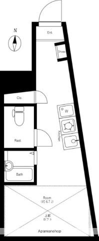 サークルハウス新中野壱番館(1K/1階)の間取り写真