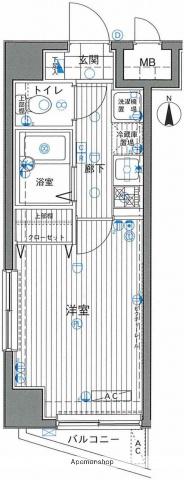 プレールアパートメント芦花公園(1K/3階)の間取り写真