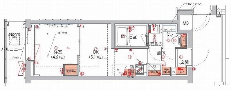 ハーモニーレジデンス神楽坂ヒルズthird 2階階 間取り