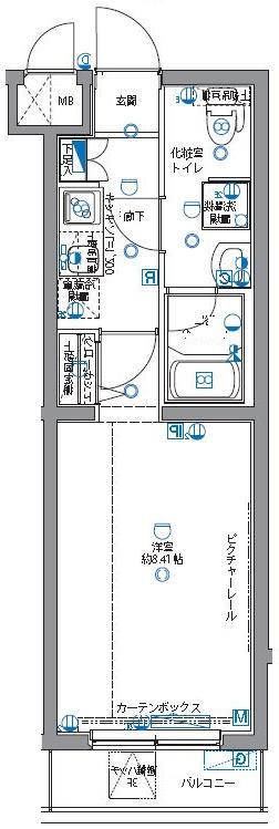 パティーナ志村坂上(1K/3階)の間取り写真