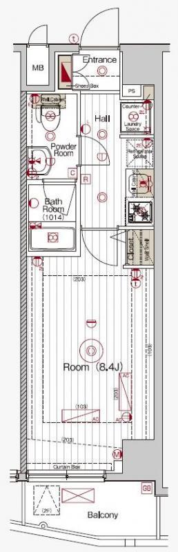 マキシヴ桜台ベルグレード(1K/2階)の間取り写真